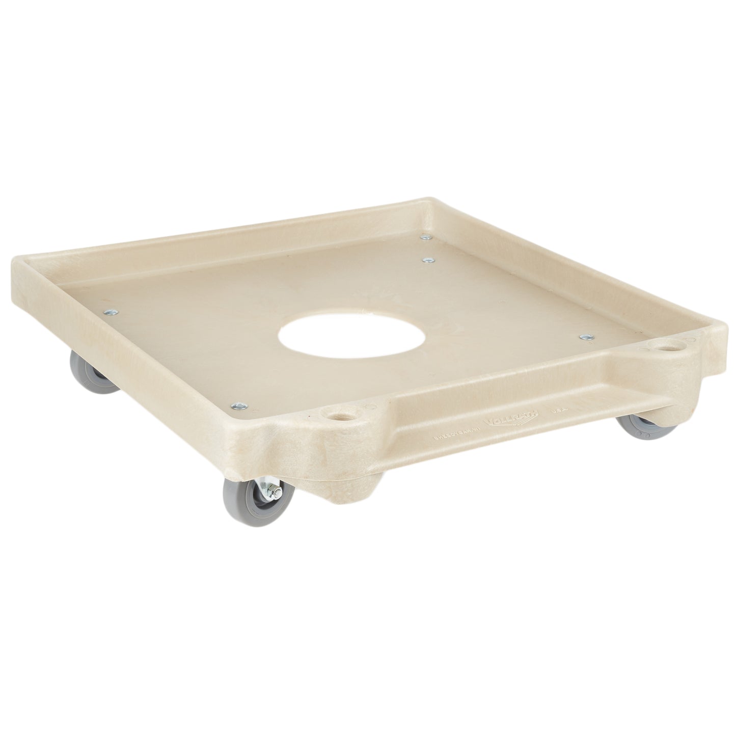 Vollrath Plastic Rack Dolly, 20" x 20", Beige - 52290