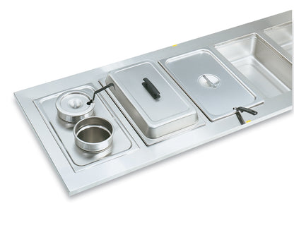 Vollrath Adaptor Plate for 2 x 4 qt Round Insert, Stainless Steel - 19190