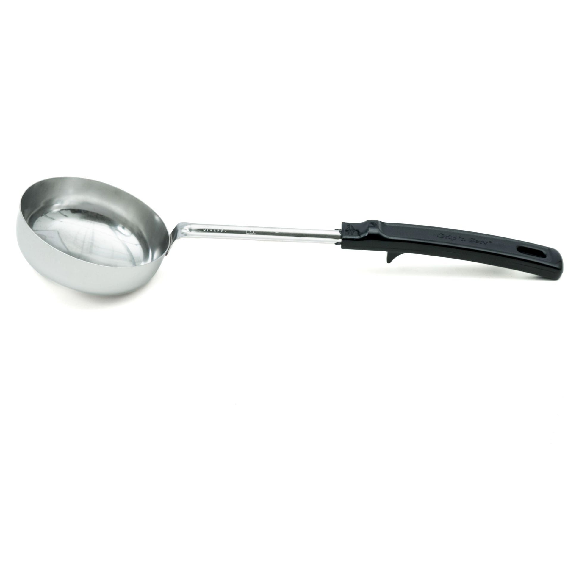 Vollrath Grip N Serve Solid Round Spoodle, 8 oz, Black Handle - 61182