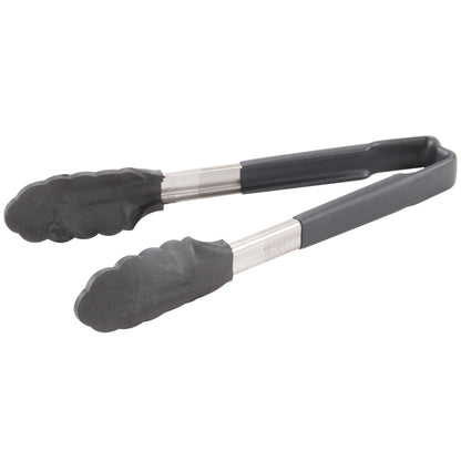 Vollrath High Temp Kool-Touch Nylon End One-Piece Tongs, 9.5", Black - 4780922