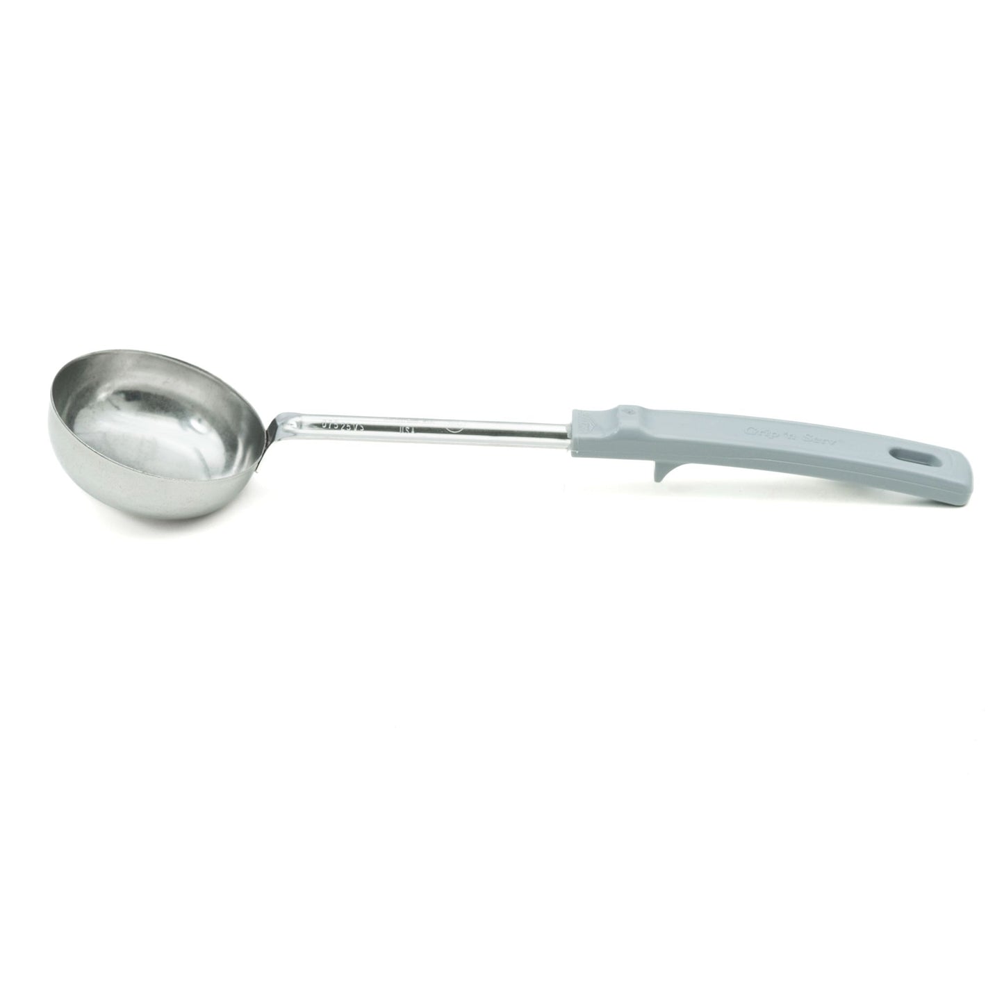 Vollrath Grip N Serve Round Solid Spoodle, Color Coded Handle, 4 oz, Grey - 62172