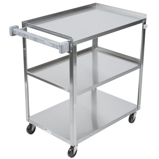 Vollrath 3 Shelf Utility Cart, Stainless Steel, 300 lb - 97121