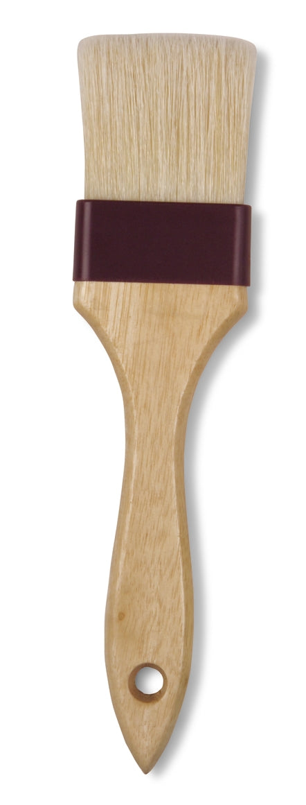 Vollrath Flat Pastry Brush, Natural Boar Bristles, 2", Wood Handle - 461