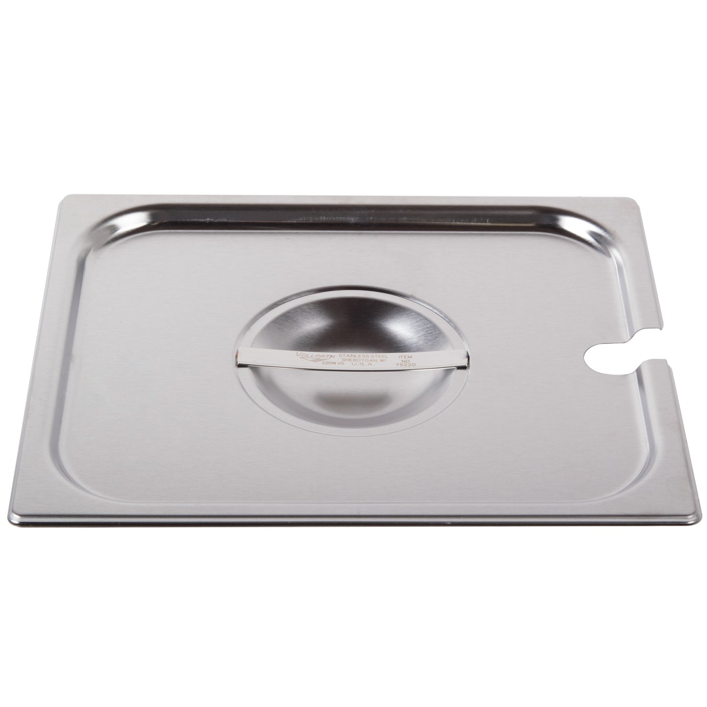Vollrath Super Pan V Slotted Food Pan Cover, Half Size, 22 Gauge Stainless Stee - 75220