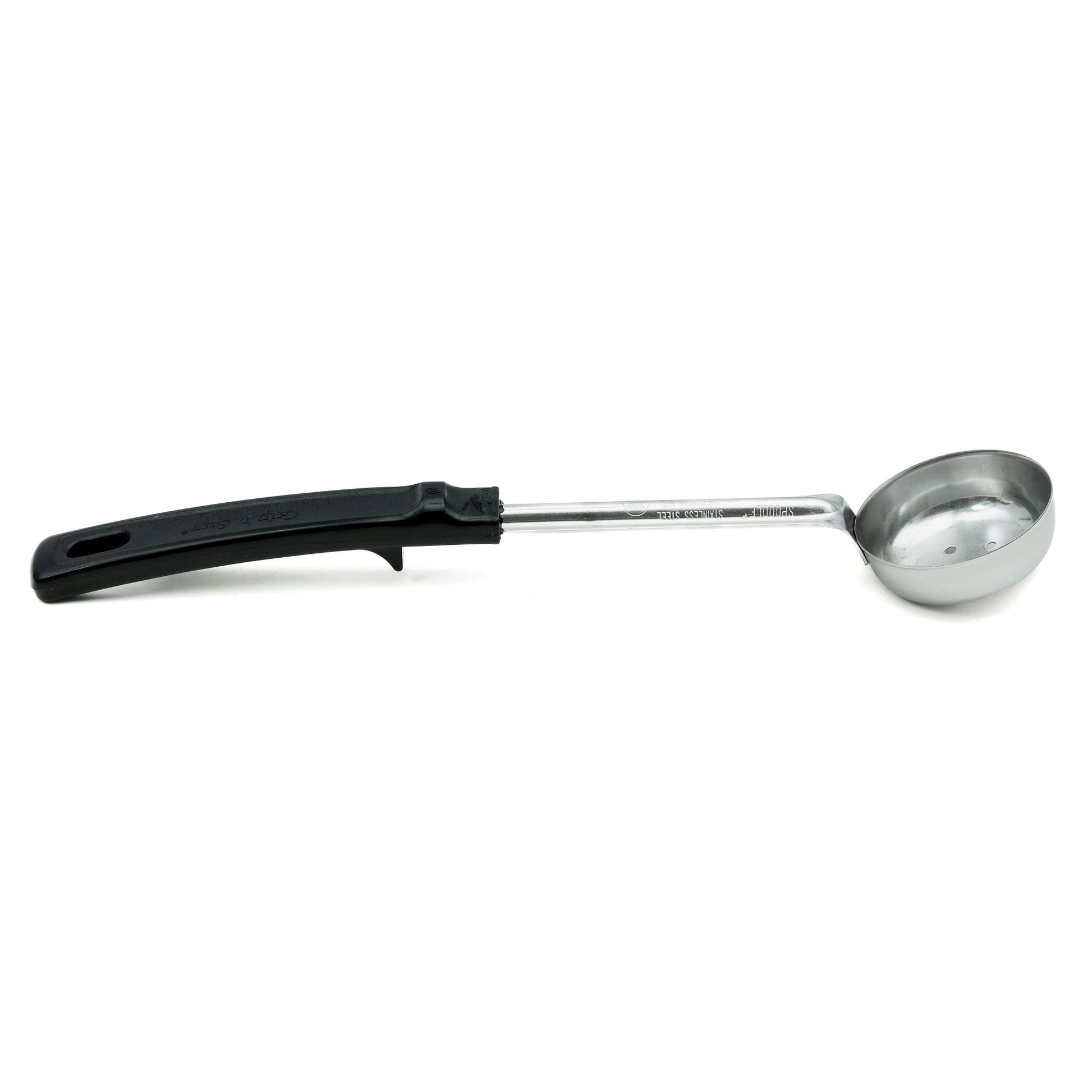 Vollrath Grip N Serve Perforated Round Spoodle, 2 oz, Black Handle - 61155