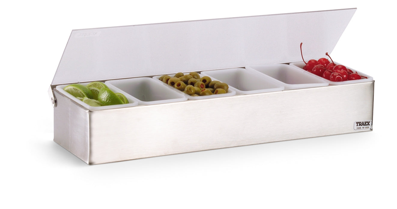 Vollrath Condiment Server, 6 Compartment, Stainless Steel - 4702