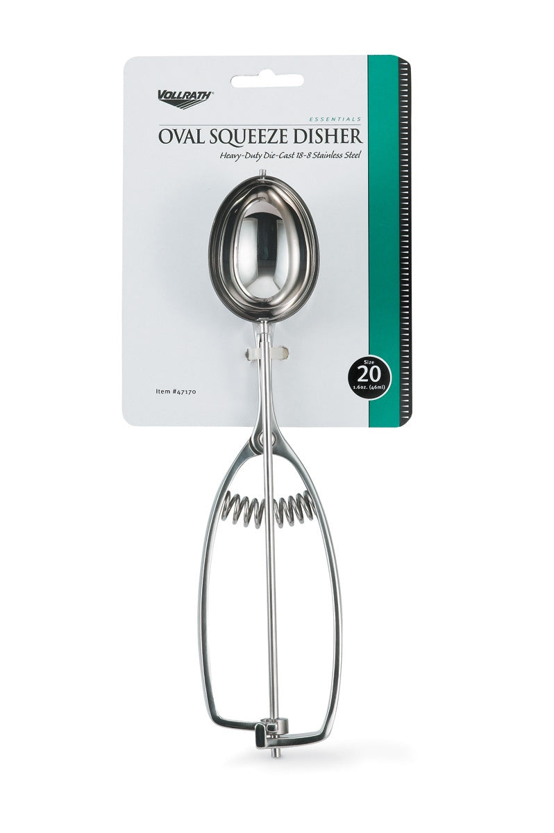 Vollrath Oval Squeeze Disher, 1 5/8 oz, Stainless Steel, FINAL SALE - 47170