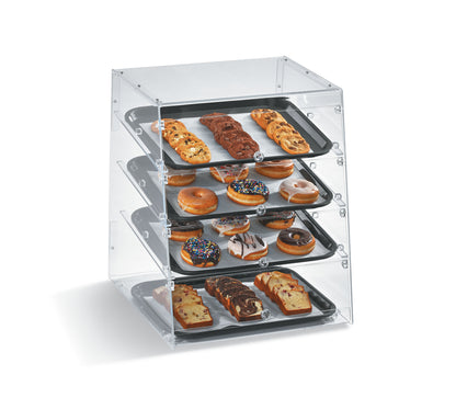 Vollrath Knock Down Bakery Case, 4 Shelf, Split Front Doors, Acrylic - KDC1418-4F-06