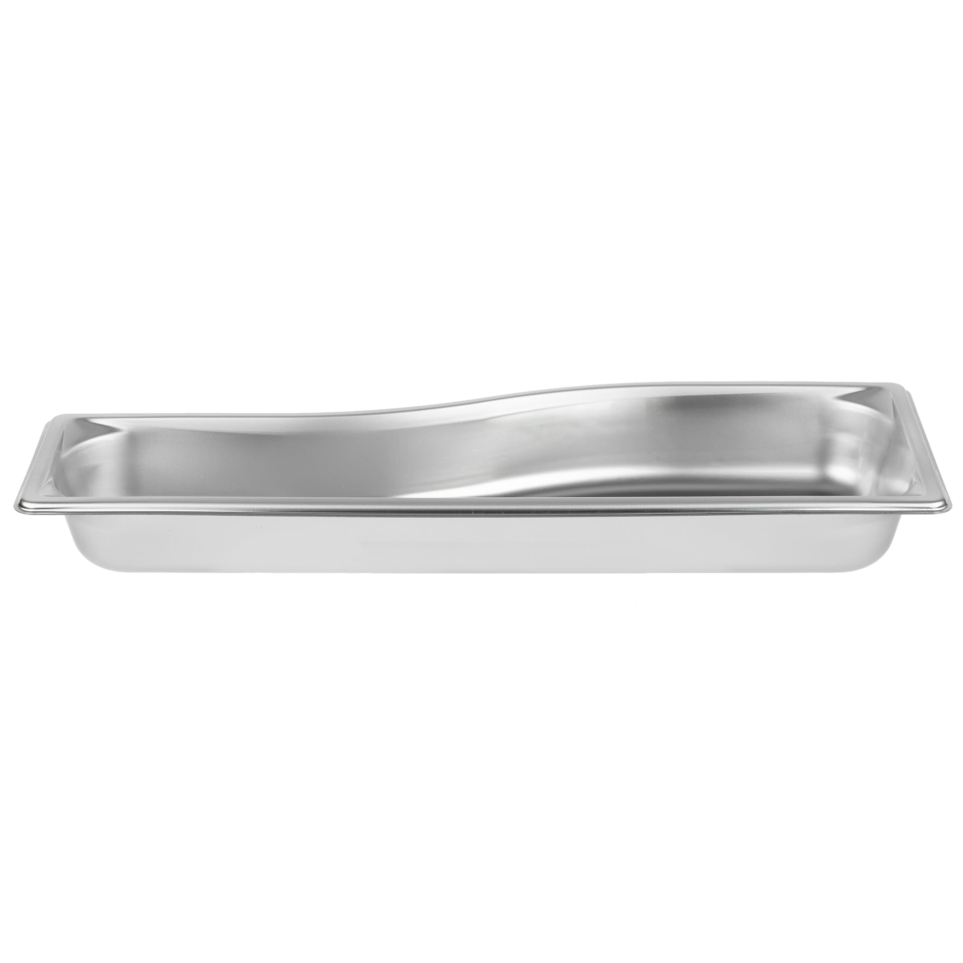 Vollrath Super Pan Half Long Size Wild Shape Food Pan, 2.5" Deep, 22 Gauge Stainless Steel - 3100020