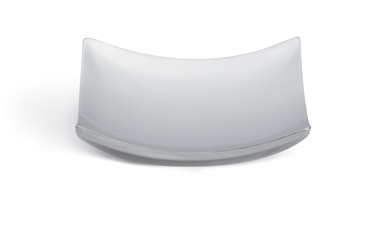 Vollrath Double Wall Curved Platter, 7.5" x 7.5", Polished Stainless Steel - 46221