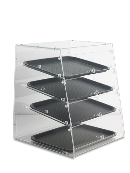 Vollrath Knock Down Bakery Case, 4 Shelf, Split Front Doors, Acrylic - KDC1418-4F-06