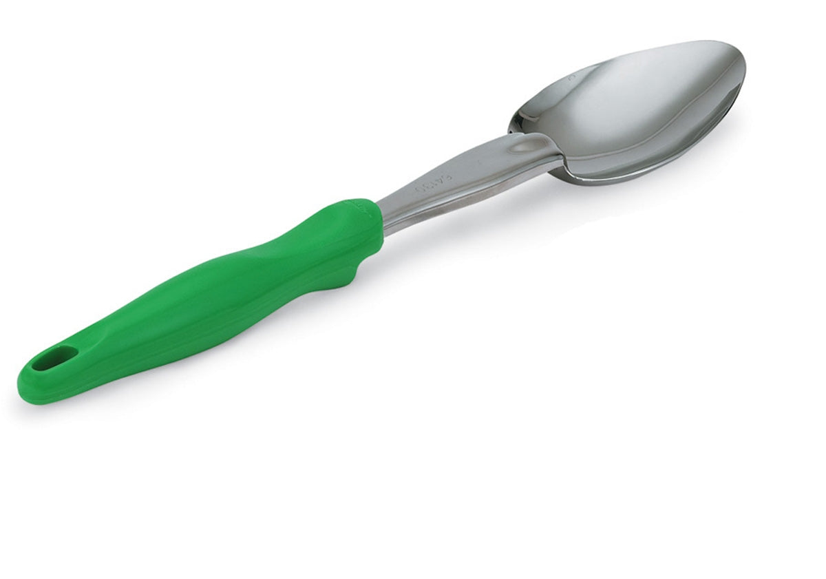 Vollrath Ergo Grip Solid Basting Spoon, Stainless/Nylon Handle, Green, FINAL SALE - 6414070