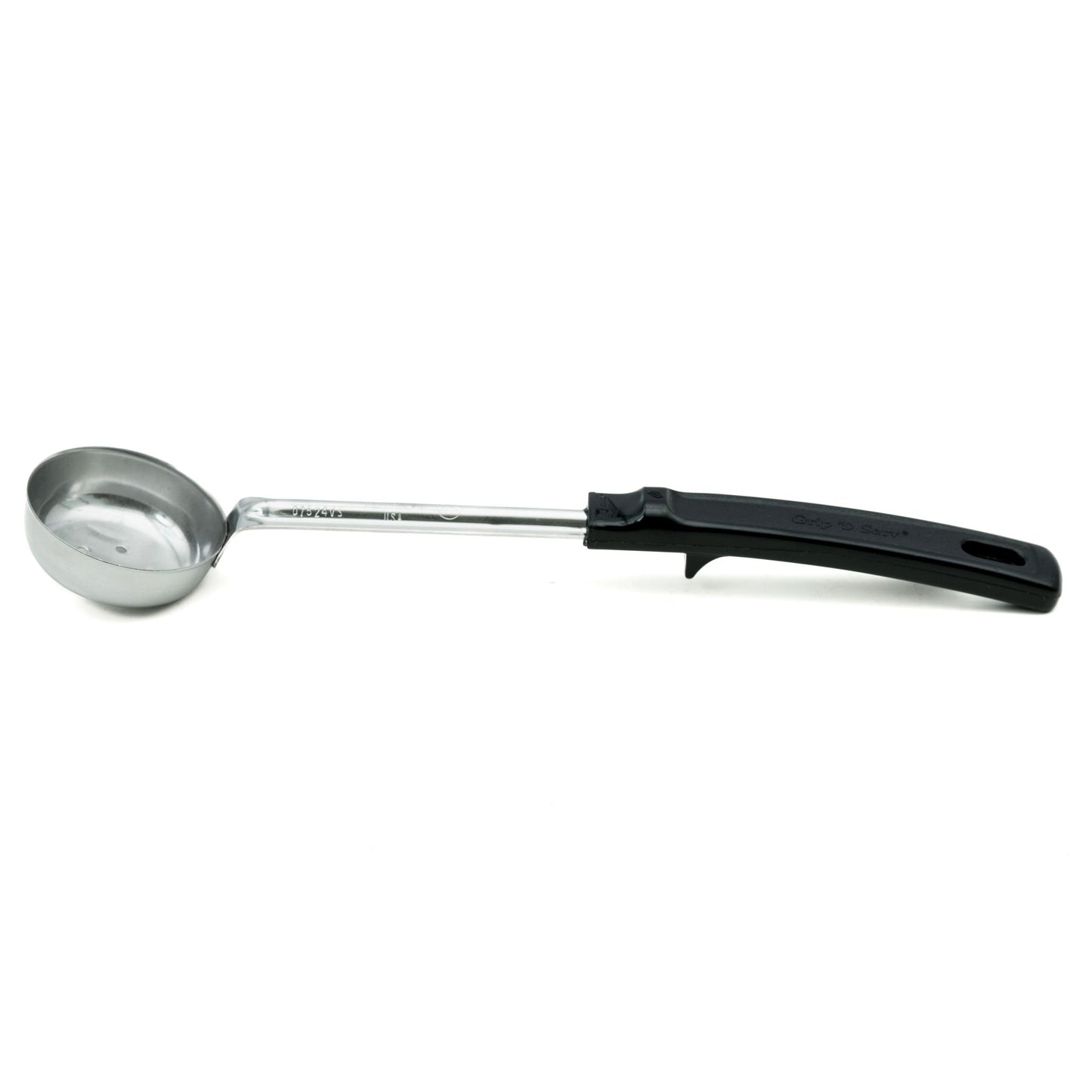 Vollrath Grip N Serve Perforated Round Spoodle, 2 oz, Black Handle - 61155