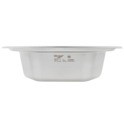 Vollrath Super Pan Half Size Hexagon Shape Food Pan, 4" Deep, 22 Gauge Stainless Steel - 3102240