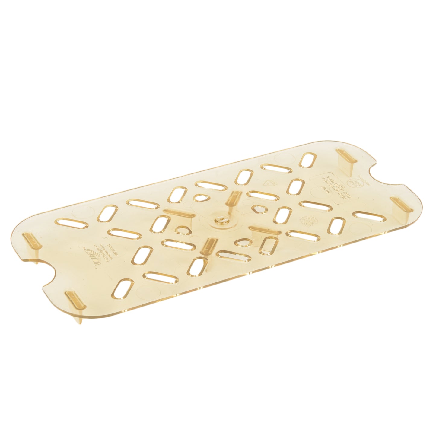 Vollrath Super Pan High Temperature Plastic 1/3 Size False Bottom, Amber - 23300