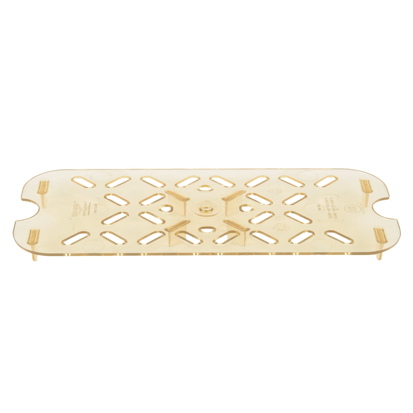 Vollrath Super Pan High Temperature Plastic 1/3 Size False Bottom, Amber - 23300