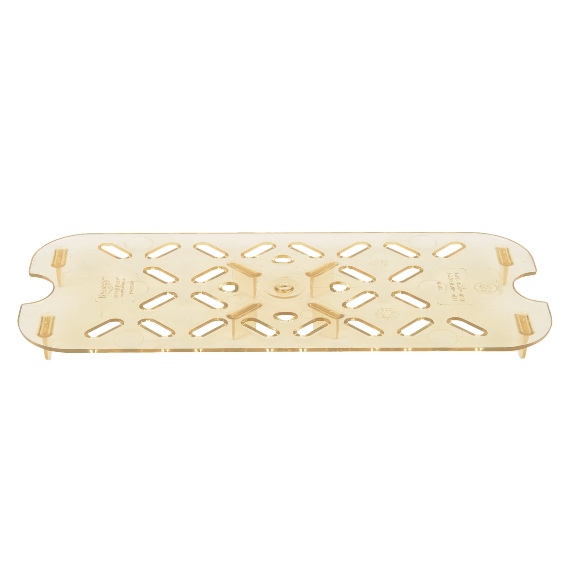 Vollrath Super Pan High Temperature Plastic 1/3 Size False Bottom, Amber - 23300