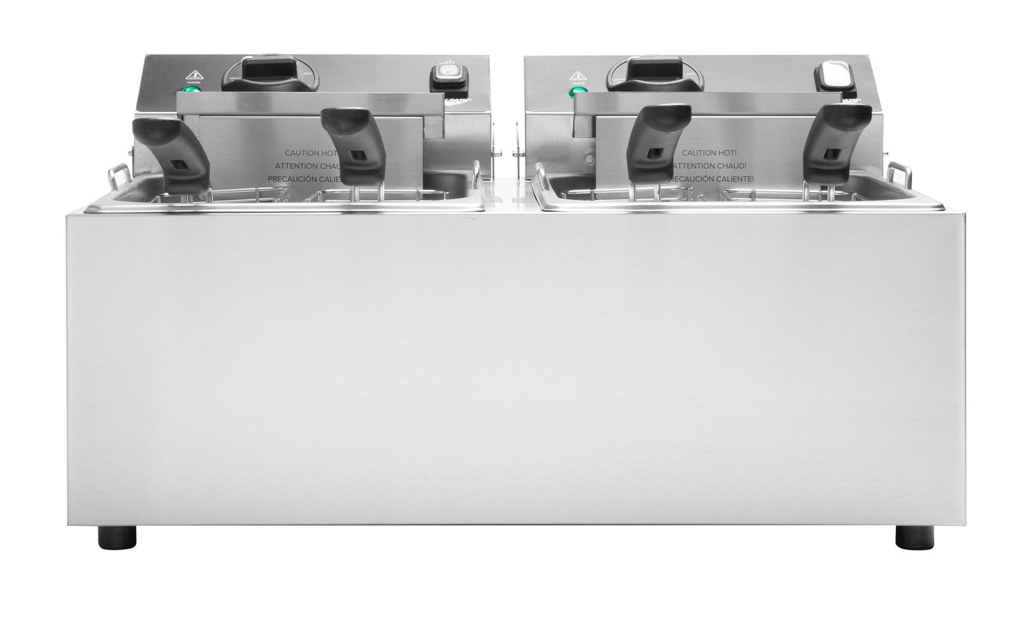 Vollrath Cayenne Electric Countertop Deep Fryer, Double-Well, 10 lb, 120V - CF2-1800DUAL-C