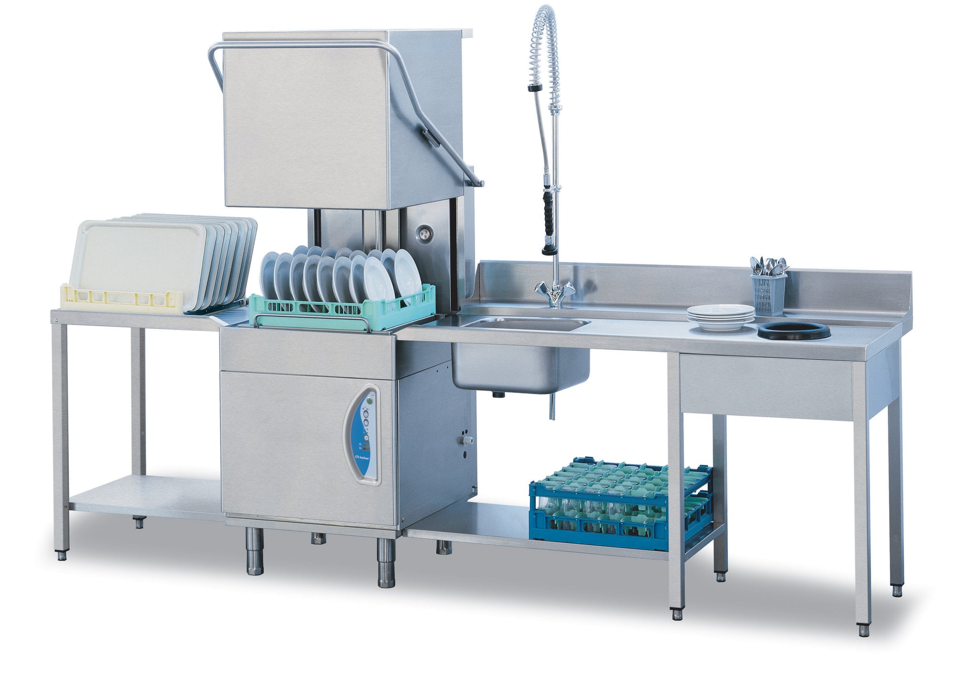 Lamber L21EKS High-Temperature Pass-Through Dishwasher (Gravity Drain)