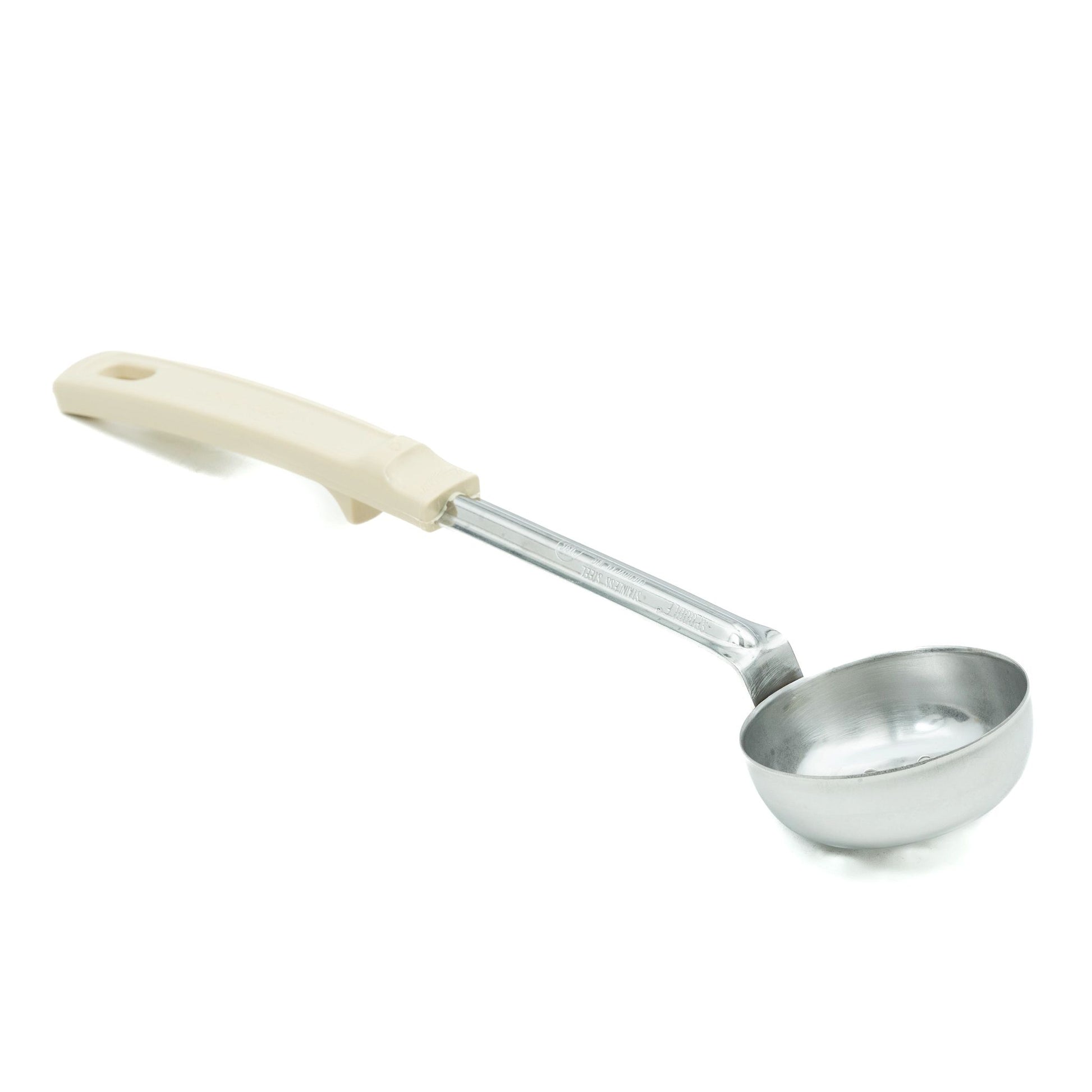 Vollrath Grip N Serve Round Perforated Spoodle, Color Coded Handle, 3 oz, Ivory - 62165