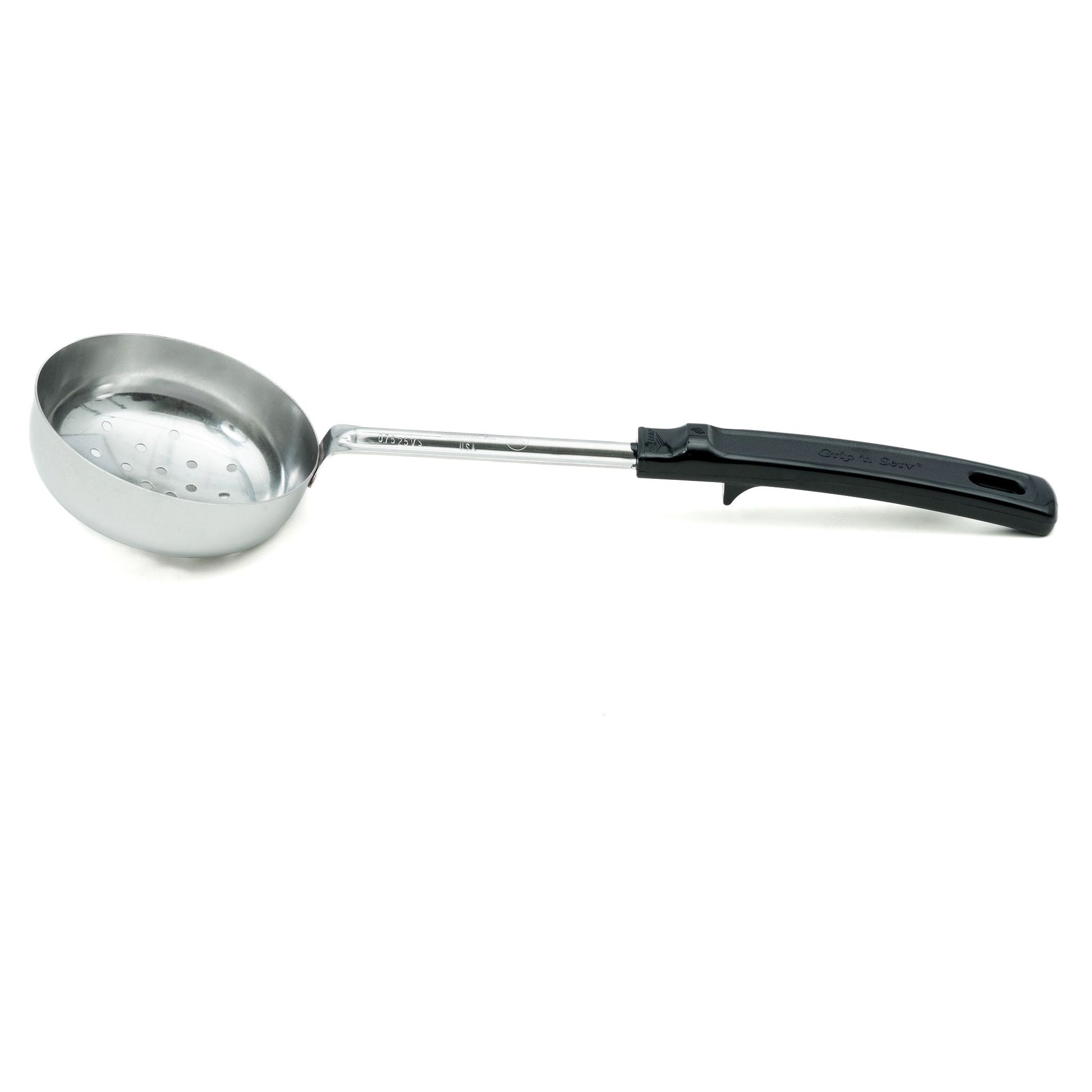 Vollrath Grip N Serve Perforated Round Spoodle, 8 oz, Black Handle, FINAL SALE - 61180