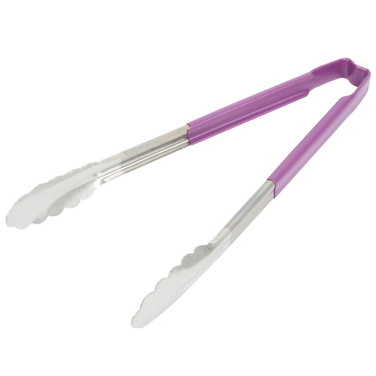 Vollrath Kool-Touch One-Piece Tongs, 12", Purple - 4781280