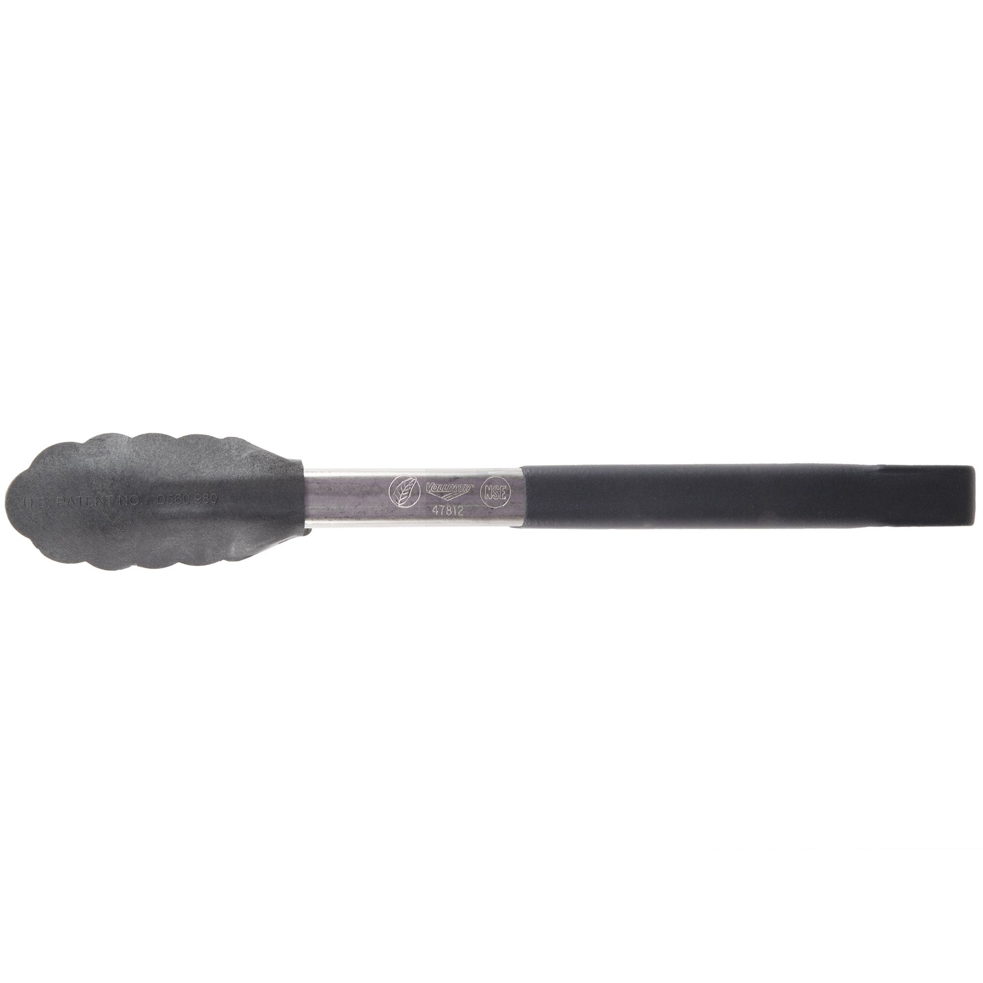 Vollrath High Temp Kool-Touch Nylon End One-Piece Tongs, 12", Black - 4781222