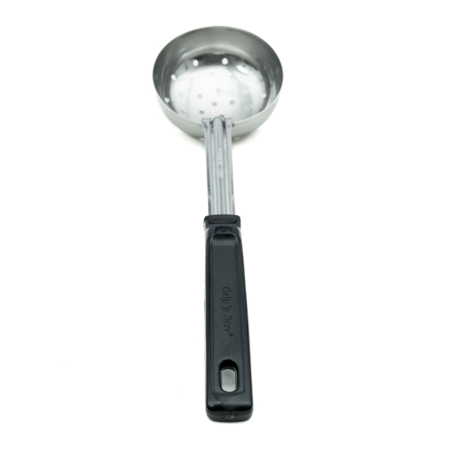 Vollrath Grip N Serve Perforated Round Spoodle, 4 oz, Black Handle - 61170