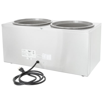 Vollrath Cayenne Round Heat 'N Serve Countertop Twin Well 7 qt Rethermalizer, 120V - 72028