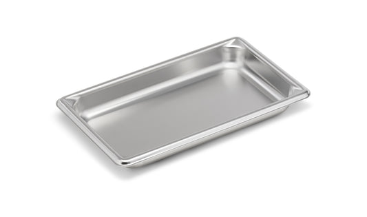 Vollrath Super Pan V 1/4 Size Food Pan, 1.25" Deep, 22 Gauge Stainless Steel - 30412