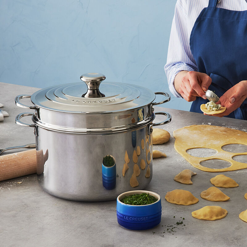 Le Creuset Stainless Steel Stockpot with Pasta Insert, 8.3 L - view 2
