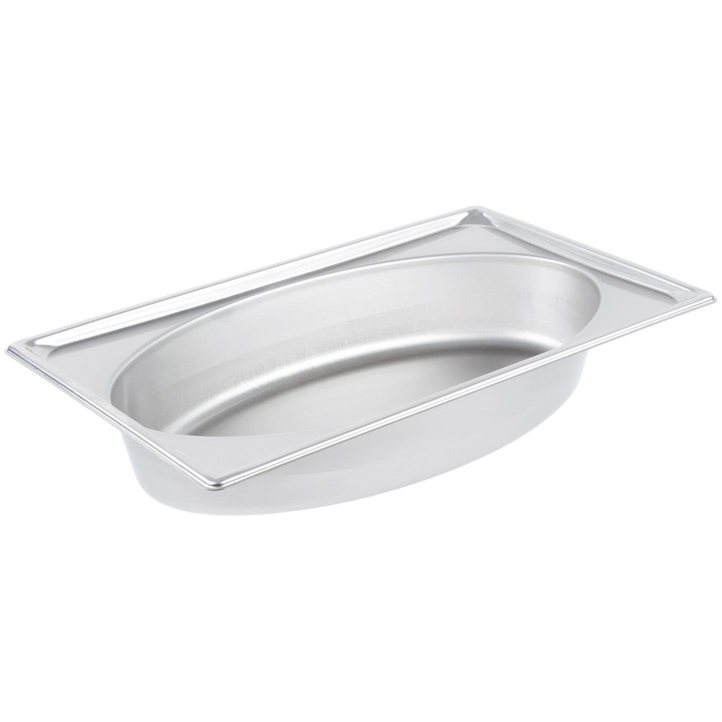 Vollrath Super Pan Full Size Oval Shape Food Pan, 4" Deep, 22 Gauge Stainless Steel - 3101040