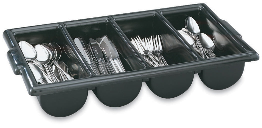 Vollrath Cutlery Tray, 4 Compartment, Black - 52653