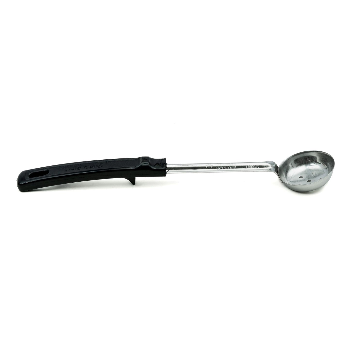 Vollrath Grip N Serve Perforated Round Spoodle, 1 oz, Black Handle - 61145