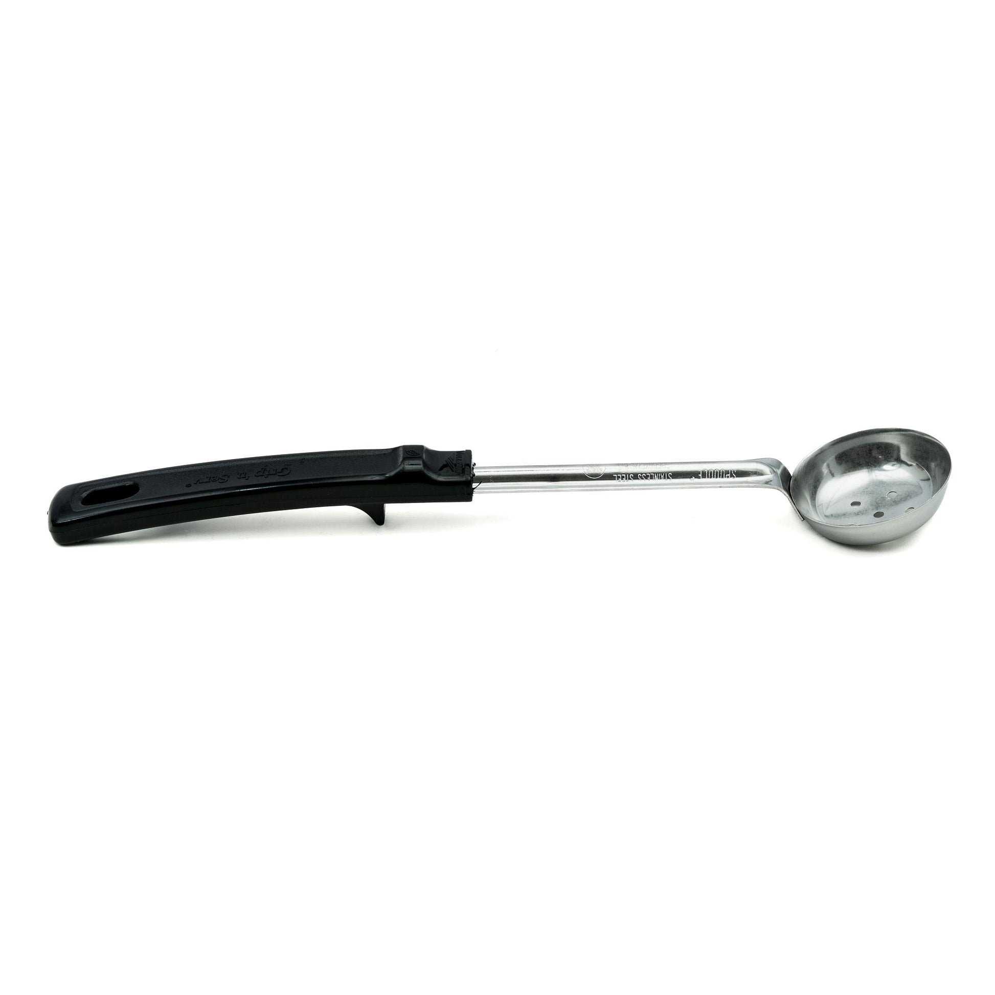 Vollrath Grip N Serve Perforated Round Spoodle, 1 oz, Black Handle - 61145