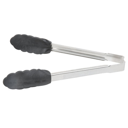 Vollrath High Temp Nylon End One-Piece Tongs, 9.5", Stainless Steel - 4780912