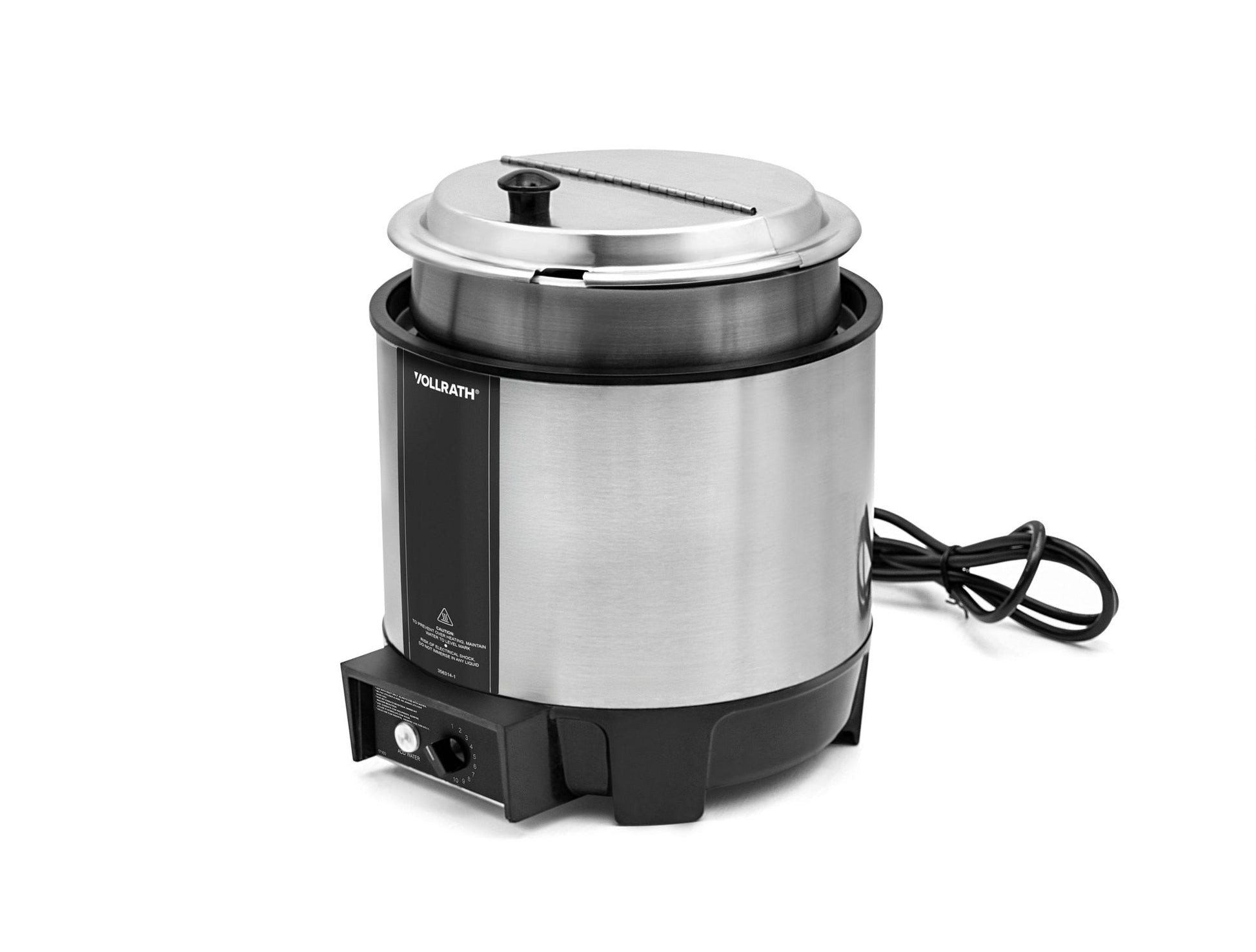 Vollrath Cayenne Round Heat 'N Serve Rethermalizer w/ Insert and Hinged Lid, 7 qt, 120V - 72018