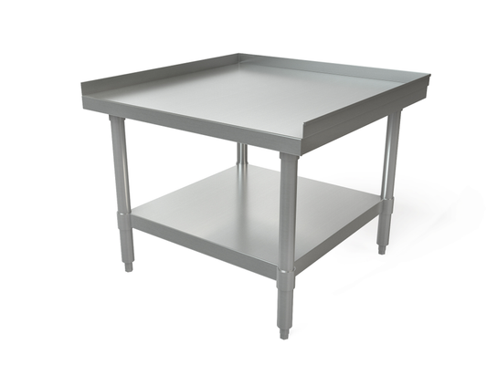 Tarrison | Equipment Stand with Bottom Shelf, 3 Sided Riser, Adjustable Bullet Feet, 24" x 24"