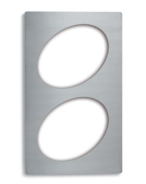 Vollrath Miramar Full Size Adaptor Plate w 2 Oval 10" Cutouts, Stainless Steel - 8243214