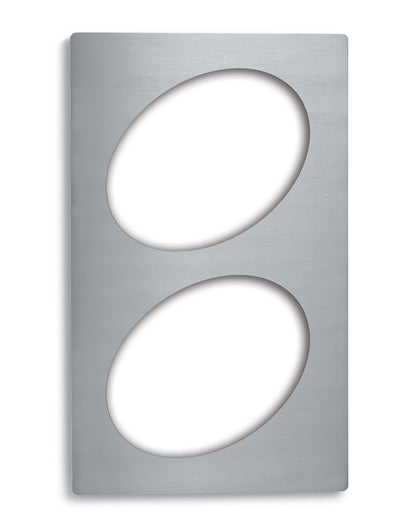 Vollrath Miramar Full Size Adaptor Plate w 2 Oval 10" Cutouts, Stainless Steel - 8243214