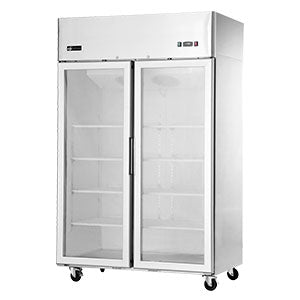 EFI Versa-Display Merchandiser with Glass Door, 52", Stainless - F2-52GDSVC