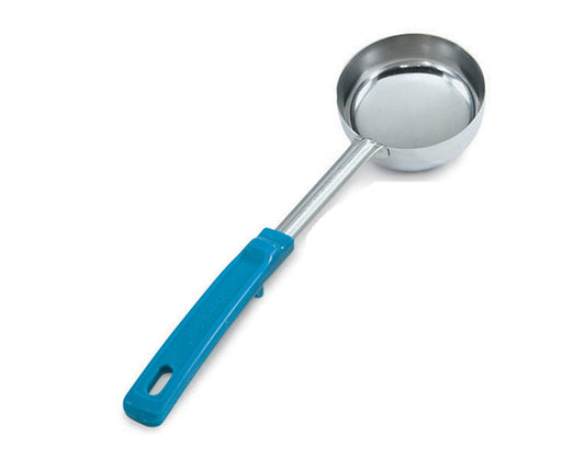 Vollrath Grip N Serve Round Solid Spoodle, Color Coded Handle, 6 oz, Teal - 62177