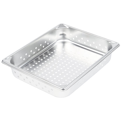 Vollrath Super Pan V Half Size Perforated Food Pan, 2.5" Deep, Stainless Steel - 30223