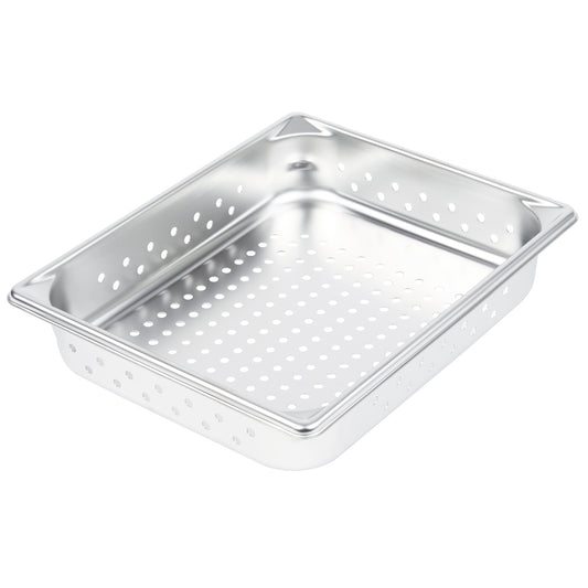 Vollrath Super Pan V Half Size Perforated Food Pan, 2.5" Deep, Stainless Steel - 30223
