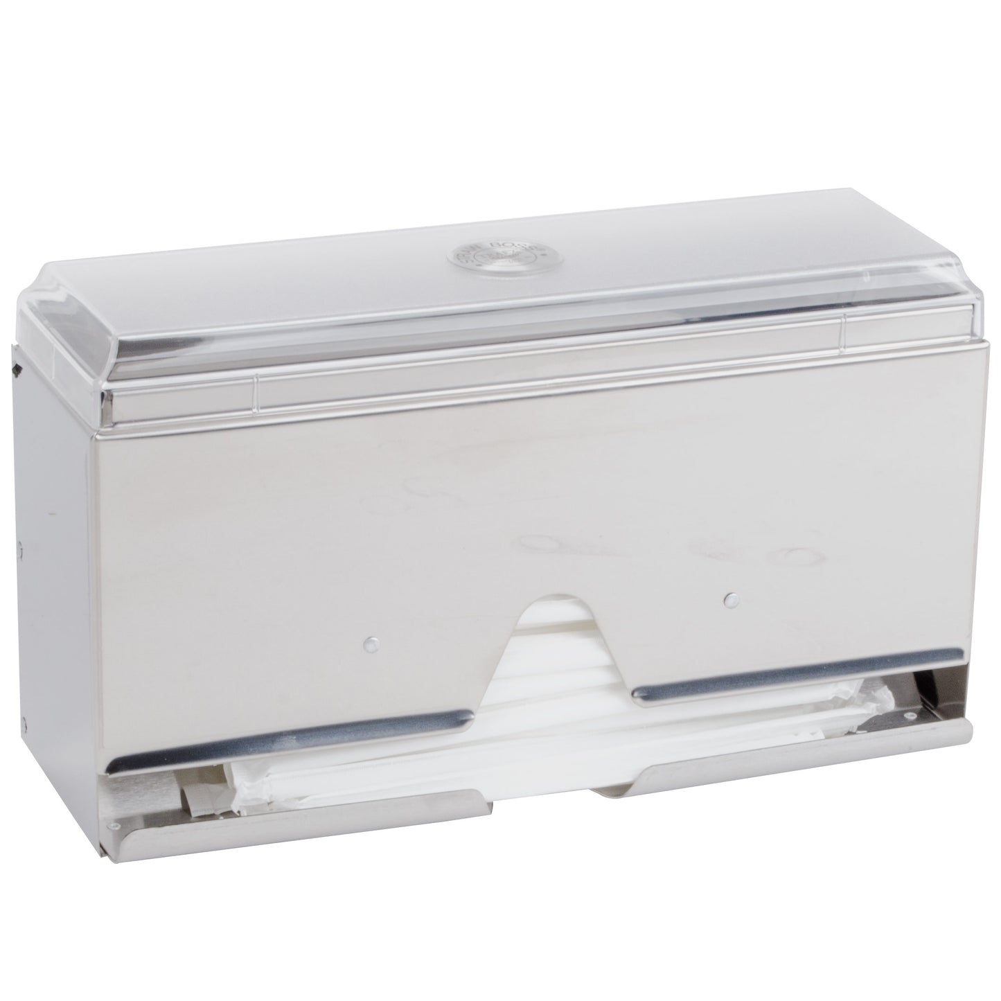 Vollrath One-Sided Wrapped Straw Dispenser, Stainless Steel - 3805-28
