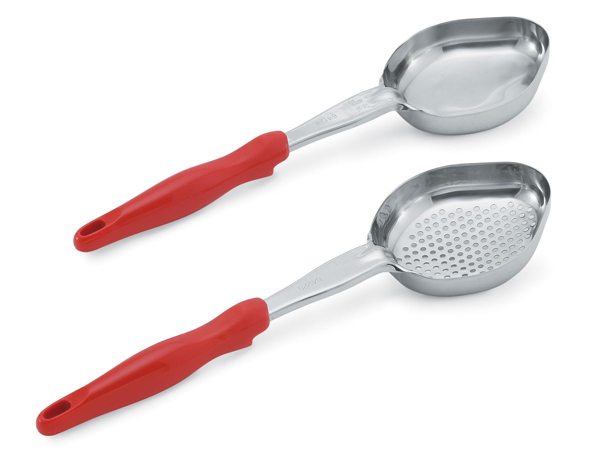 Vollrath Heavy-Duty Color Coded Oval Perforated Spoodle, 8 oz, Orange - 6422865