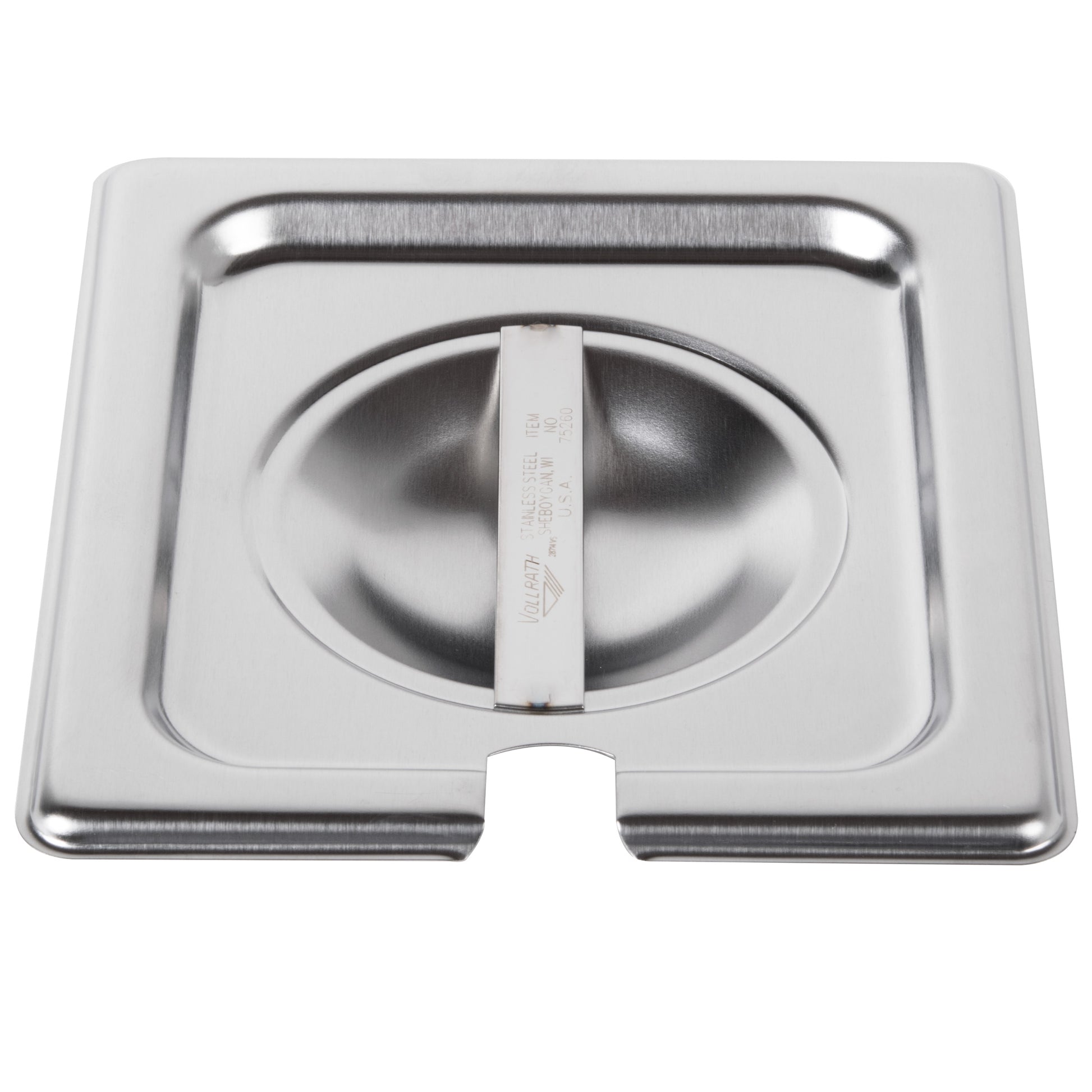 Vollrath Super Pan V Slotted Food Pan Cover, 1/6 Size, 22 Gauge Stainless Steel - 75260