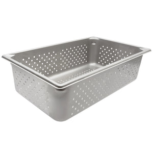 Vollrath Super Pan V Full Size Perforated Food Pan, 6" Deep, 22 Gauge Stainless Steel - 30063