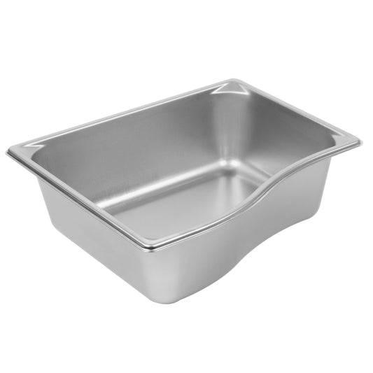 Vollrath Super Pan Half Size Wild Shape Food Pan, 4" Deep, 22 Gauge Stainless Steel - 3100240