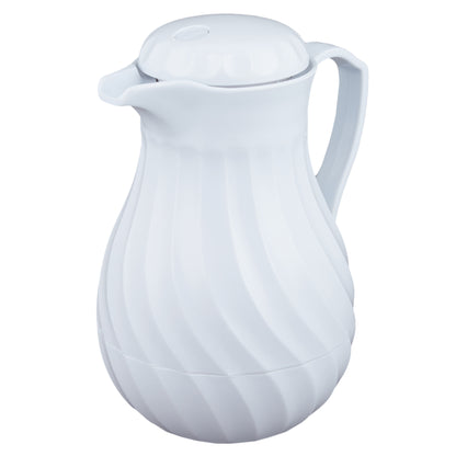 Vollrath SwirlServe Hot-N-Cold Beverage Server, 64 oz, White - 52164